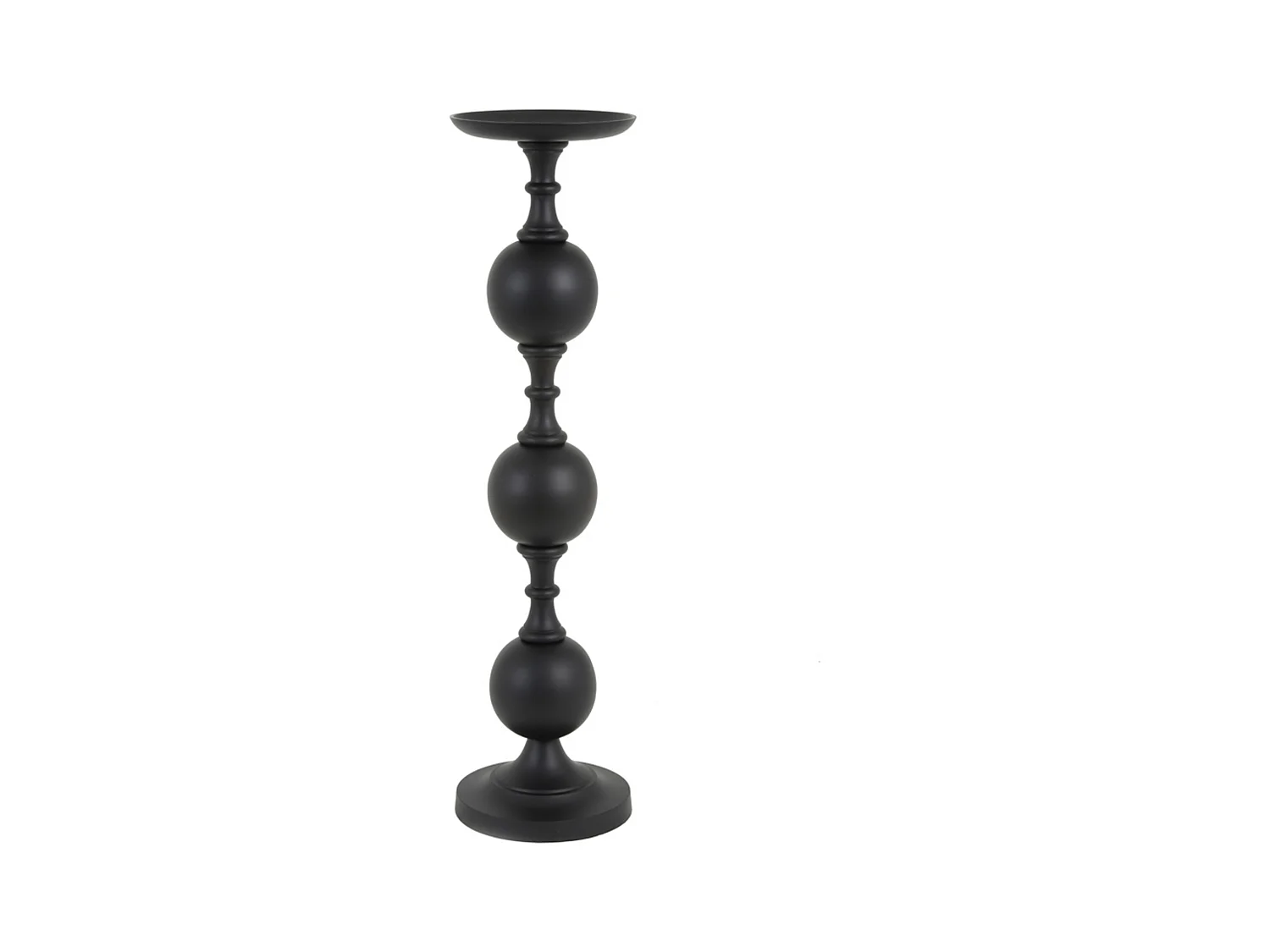 Bougeoir LESANE - Ø17x67cm - Noir