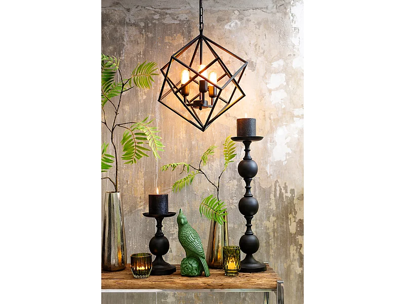 Candelabro LESANE - Ø17x67cm - Negro