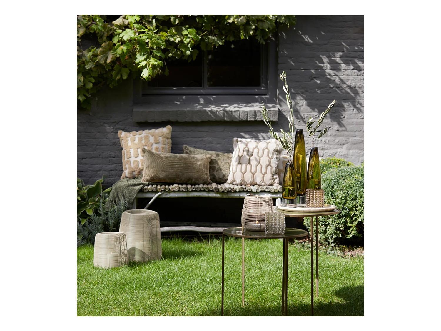 Lanterne ADETA - Ø32x35cm - Marron