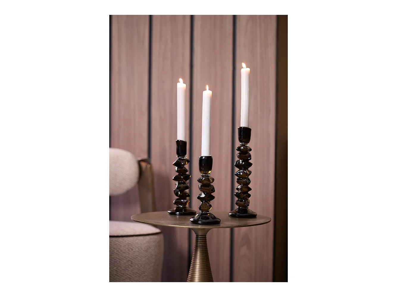 Bougeoir ESTIVA - Ø11x24,5cm - Vert