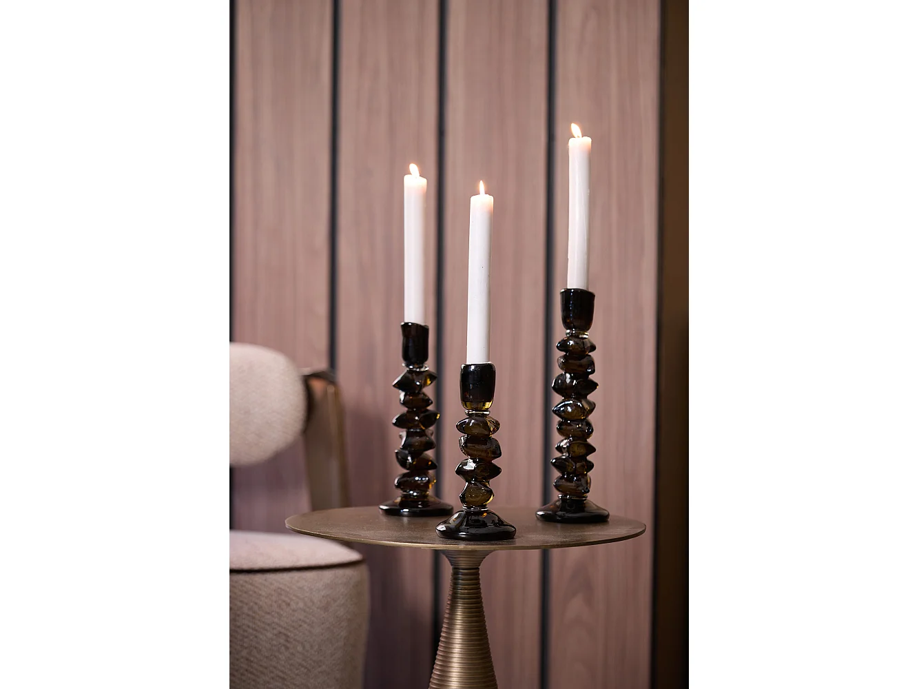 Bougeoir ESTIVA - Ø11x24,5cm - Vert