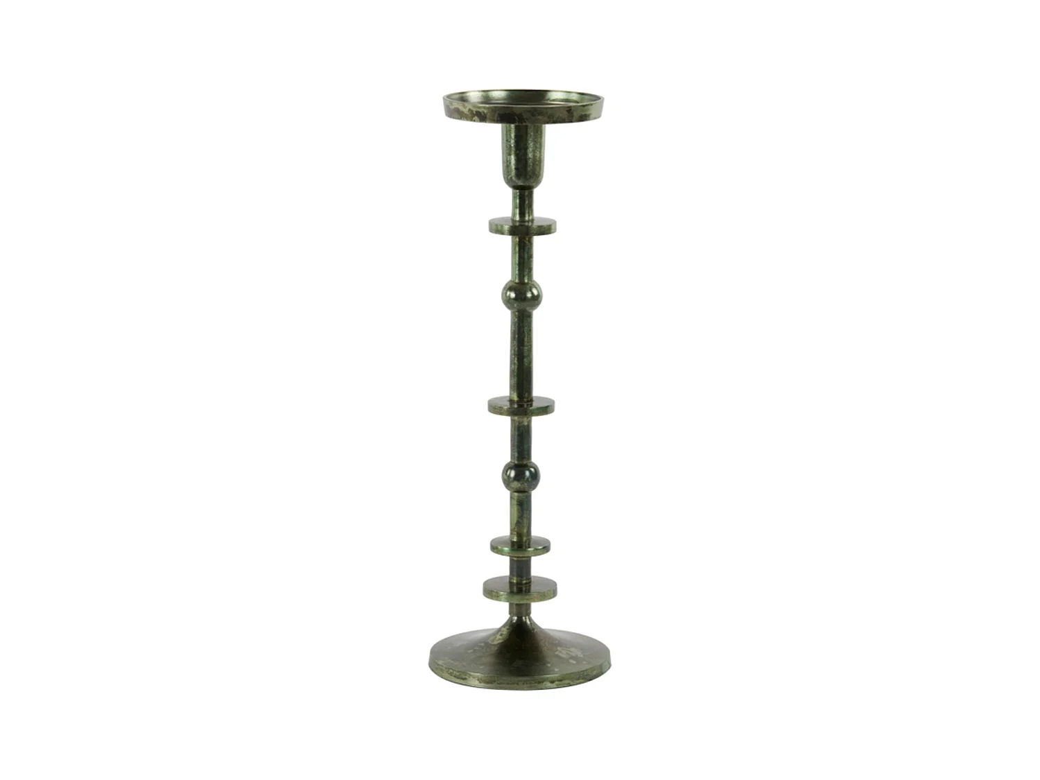 Bougeoir YAIRA - Ø14,5x46cm - Vert