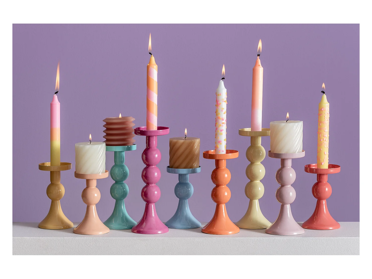 Kandelaar Funky Small - Heldergeel