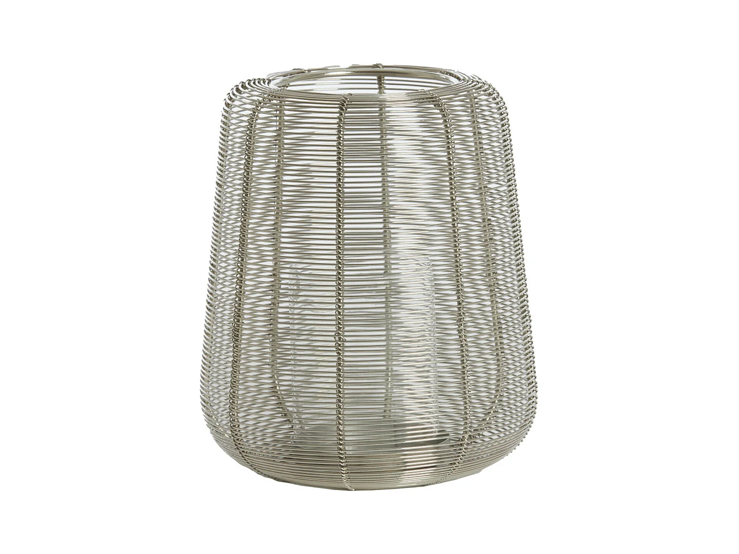 ADETA Laterne – Ø18x21cm – Silber