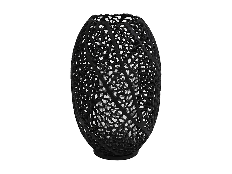 Windlicht SINULA - Ø25,5x38cm - Schwarz