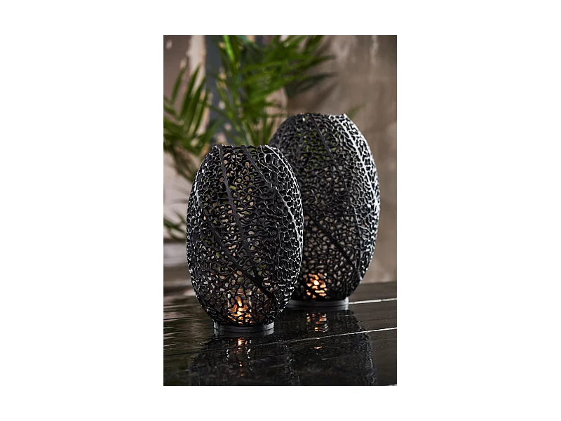 Lampe à vent SINULA - Ø25,5x38cm - Noir