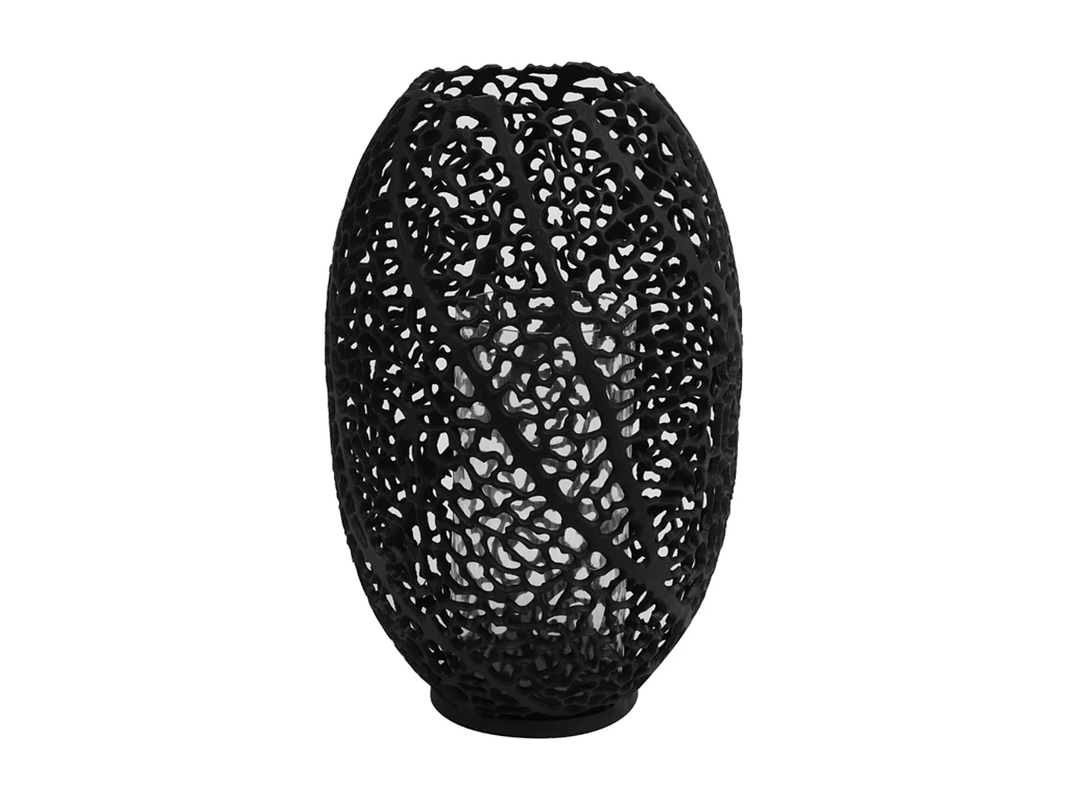 Windlicht SINULA - Ø25.5x38cm - Zwart