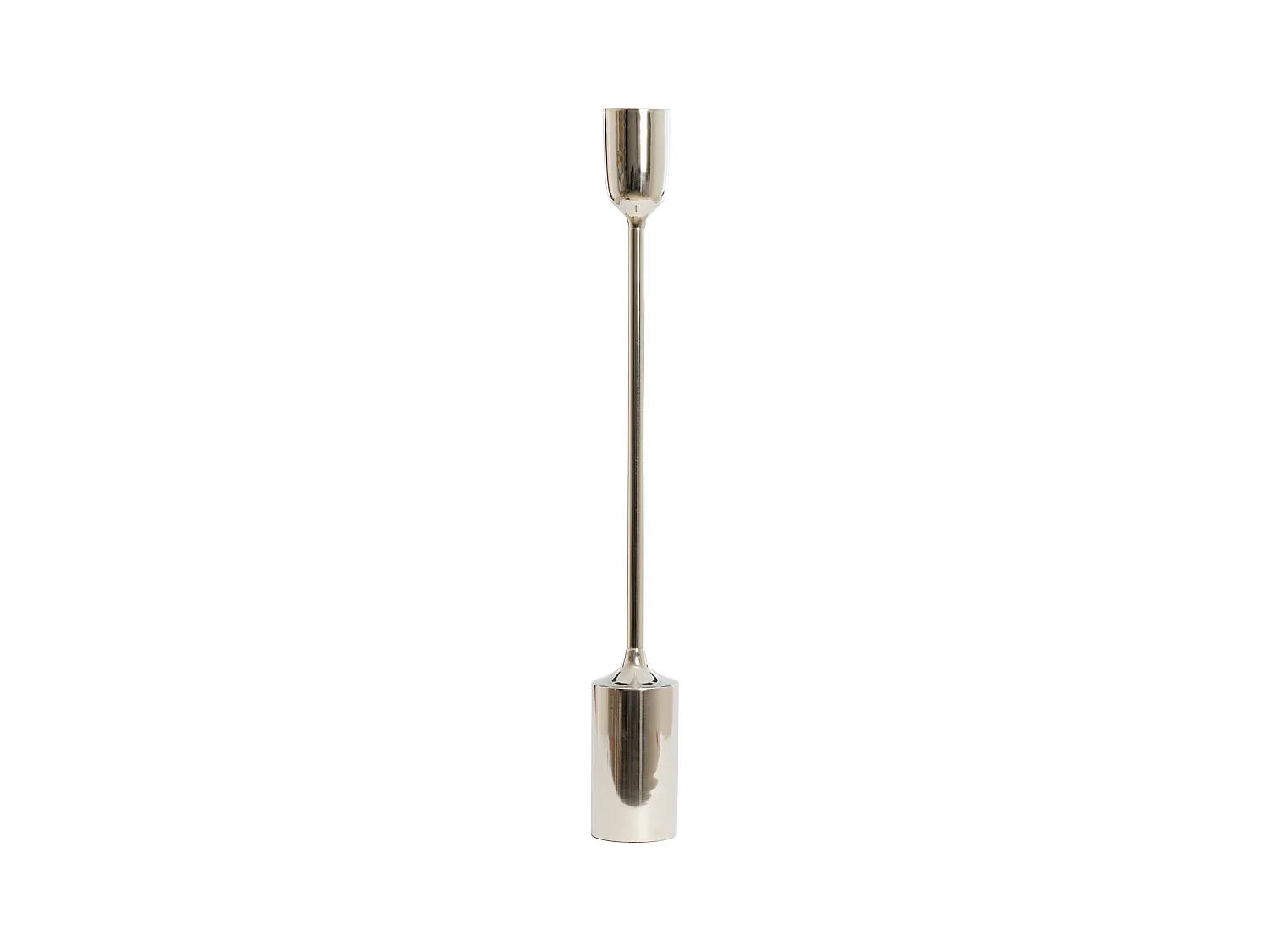 Bougeoir VELEZ - Ø13x104cm - Argent