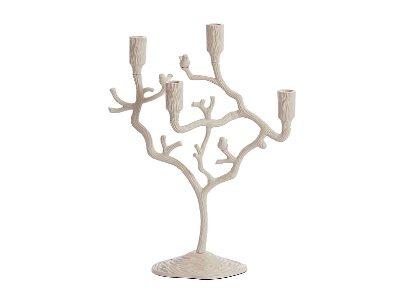 Candelabro JARDIA - 35x14x47cm - Blanco