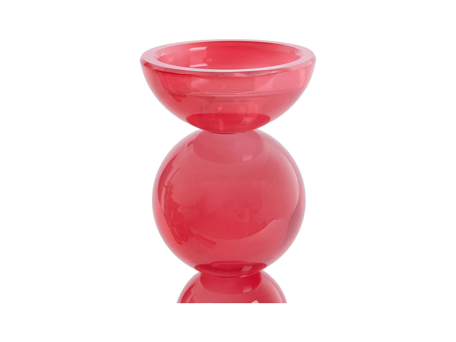 Bougeoir ITINGA - Ø9,5x34cm - Rouge