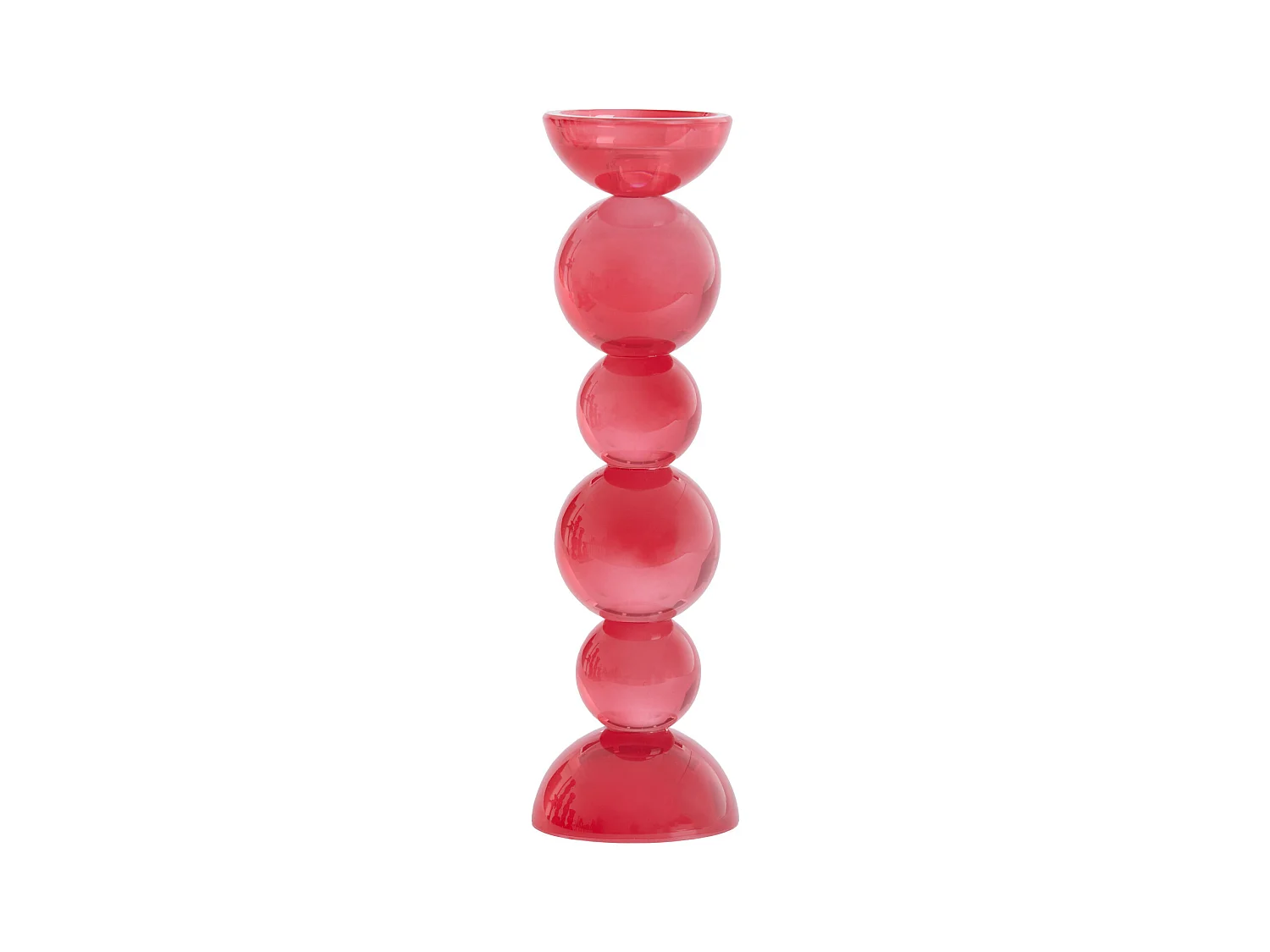 Bougeoir ITINGA - Ø9,5x34cm - Rouge