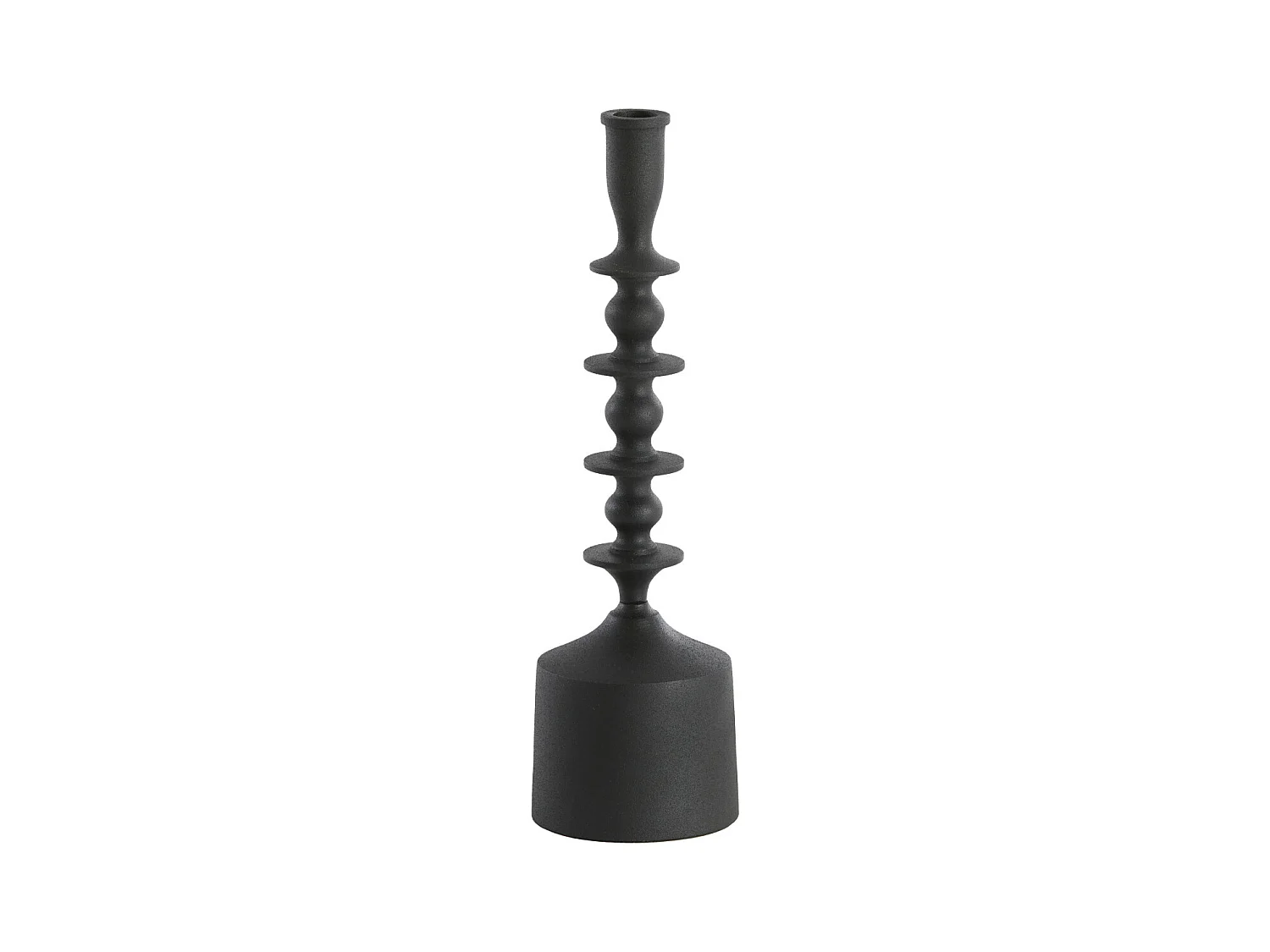 Bougeoir MERAKO - Ø10x34,5cm - Noir