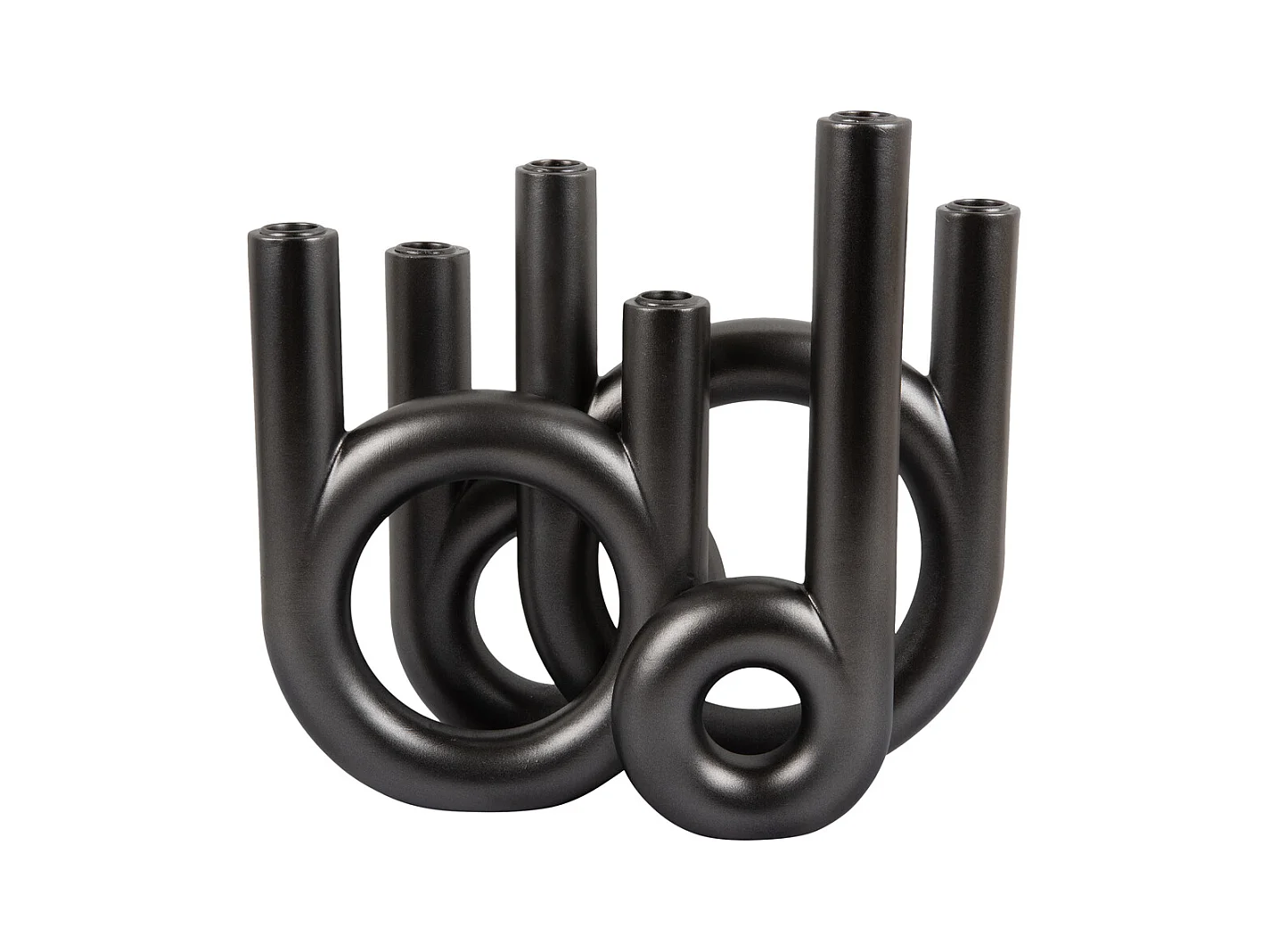 Grands anneaux pour chandeliers - Gris foncé métallisé