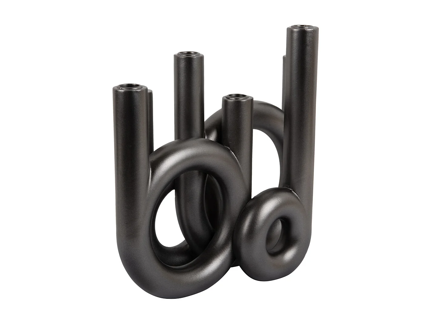 Kerzenständerringe Groß - Metallic Dunkelgrau