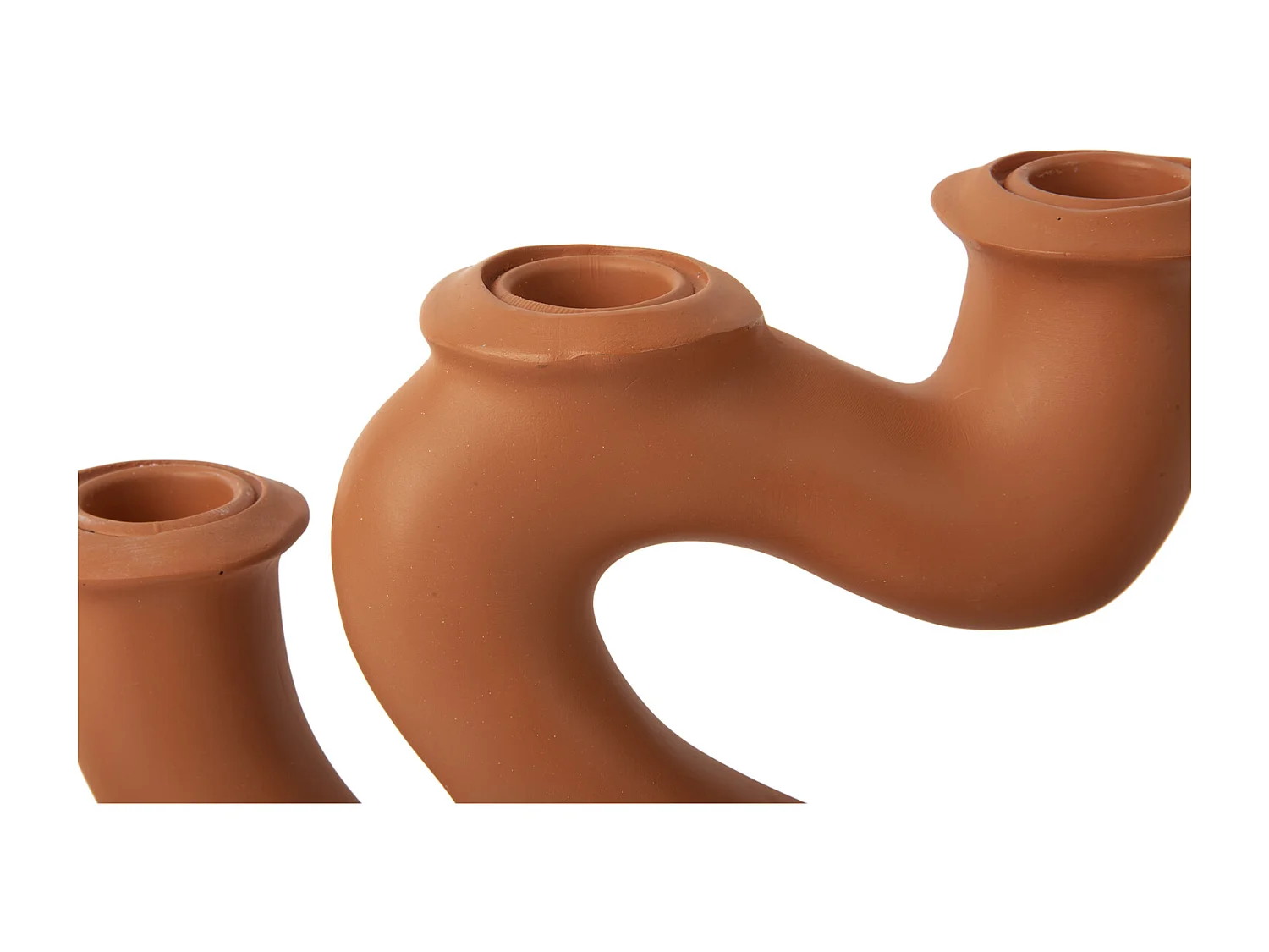 Kandelaar Swirls Large - Burned orange