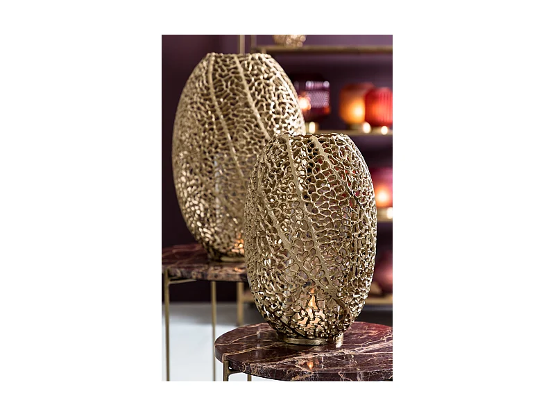 Lampe à vent SINULA - Ø33x51cm - Doré