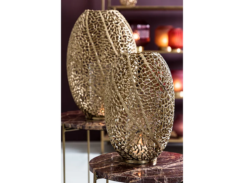 Lampe à vent SINULA - Ø33x51cm - Doré