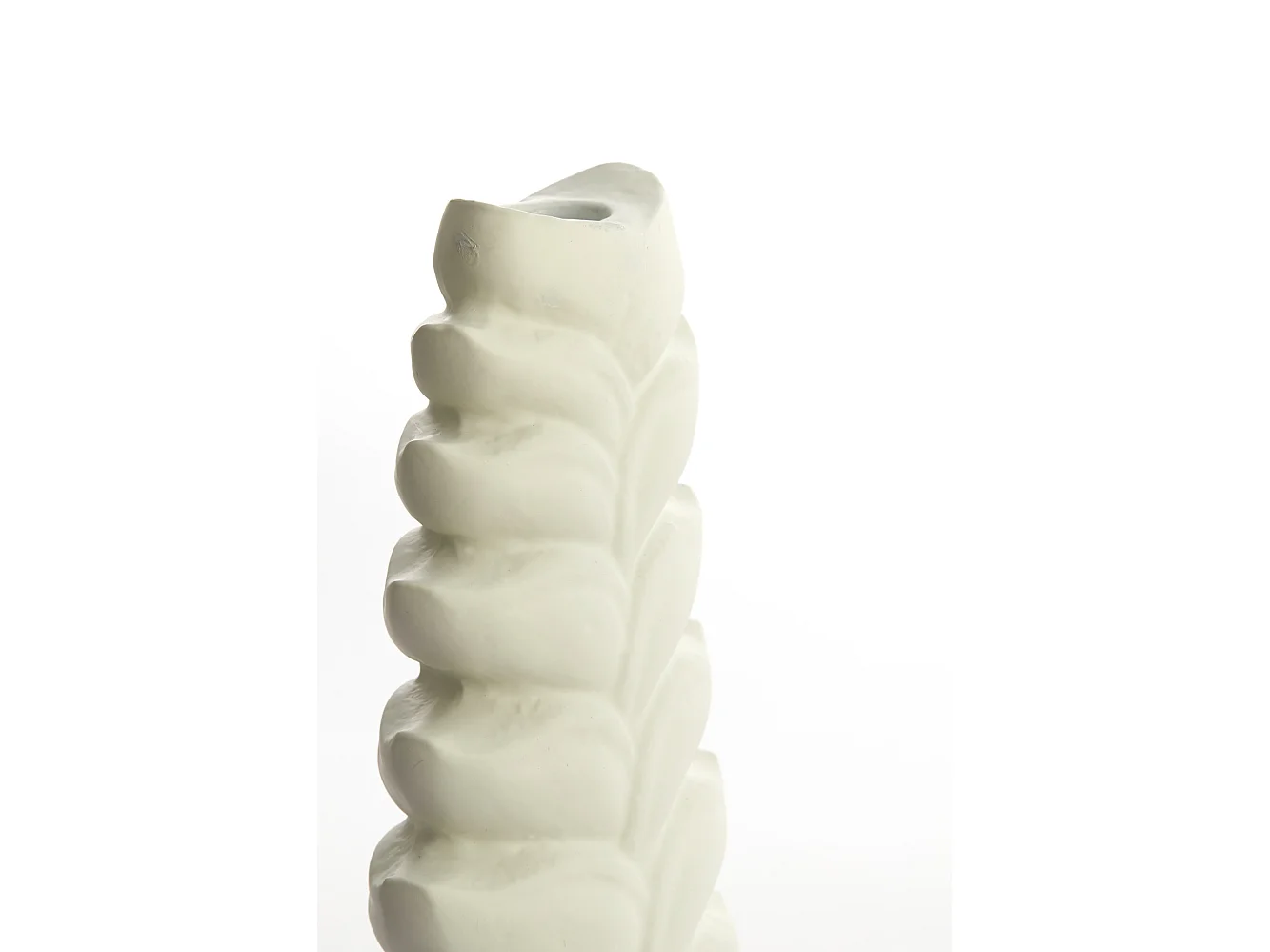 Bougeoir BATALIO - 16x7x30cm - Blanc