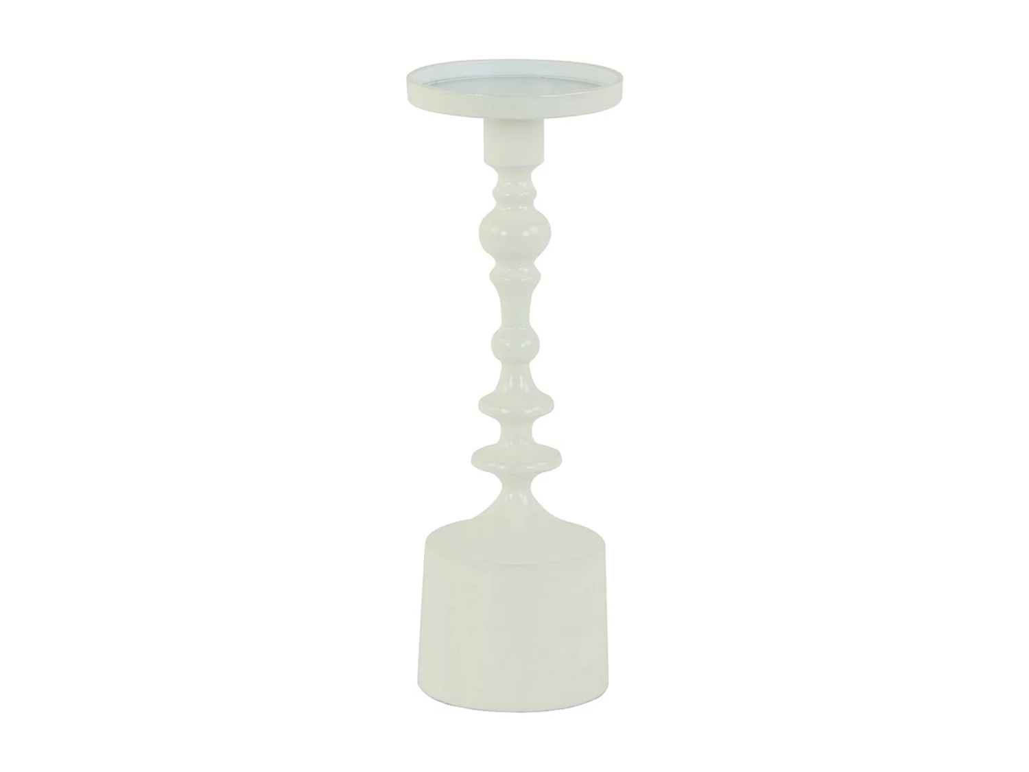Bougeoir SHEVA - Ø11x33cm - Blanc