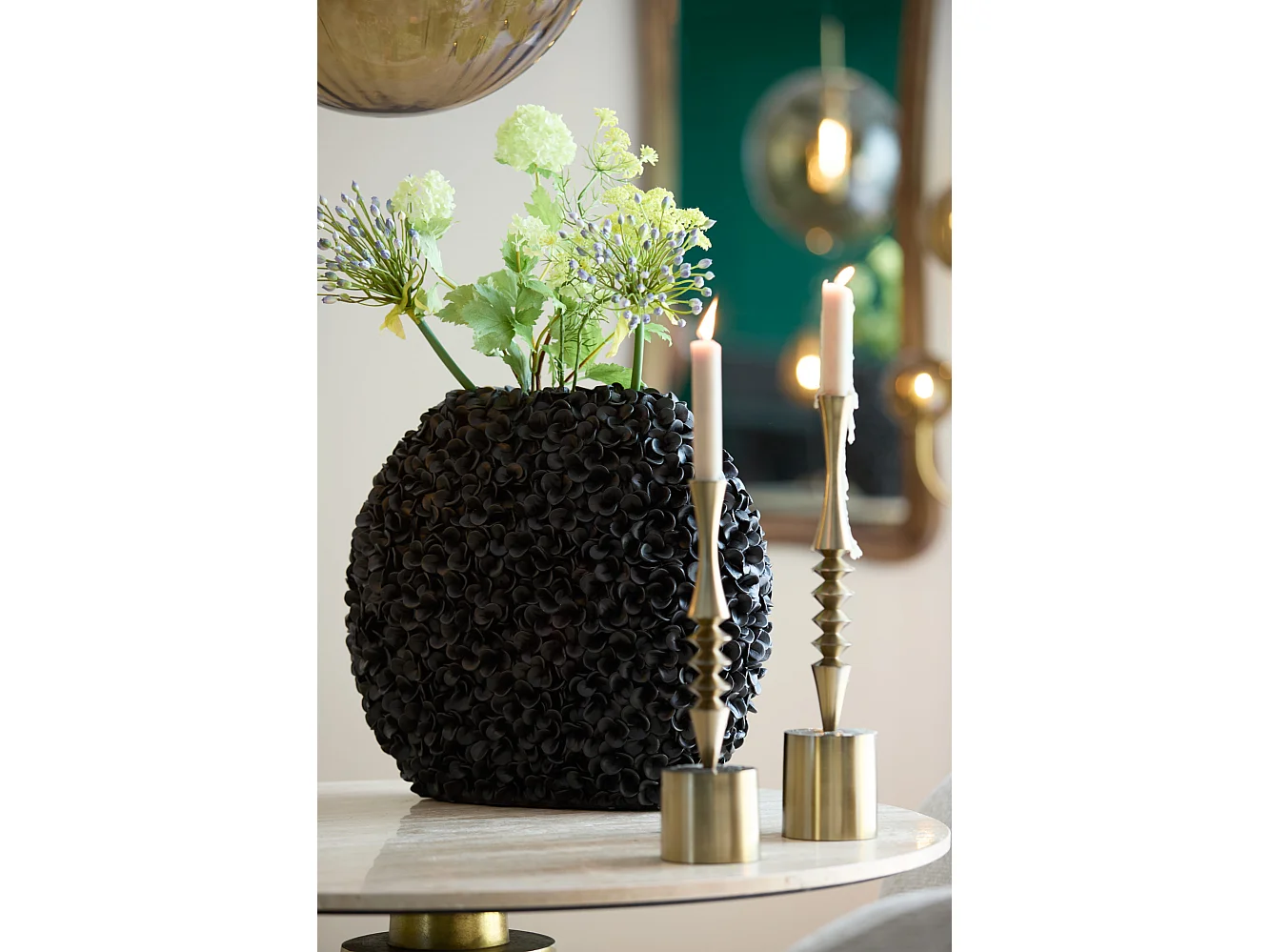 Kandelaar MISTRY - Ø10x45cm - Zwart