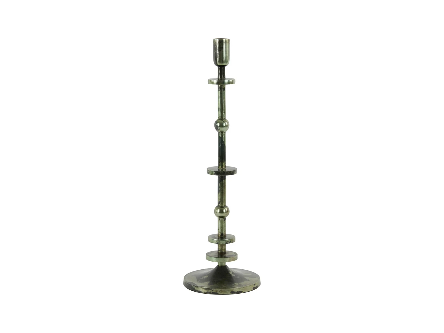Bougeoir YAIRA - Ø12x40cm - Vert
