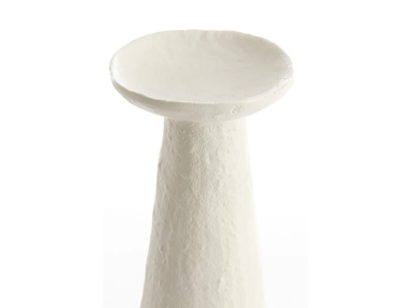 Bougeoir OTA - 12,5x12x37cm - Blanc