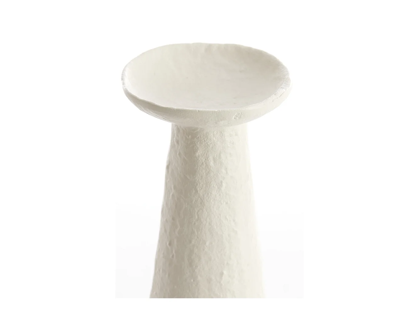 Bougeoir OTA - 12,5x12x37cm - Blanc