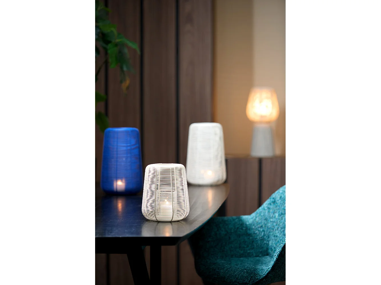 Farol ADETA - Ø18x21cm - Blanco