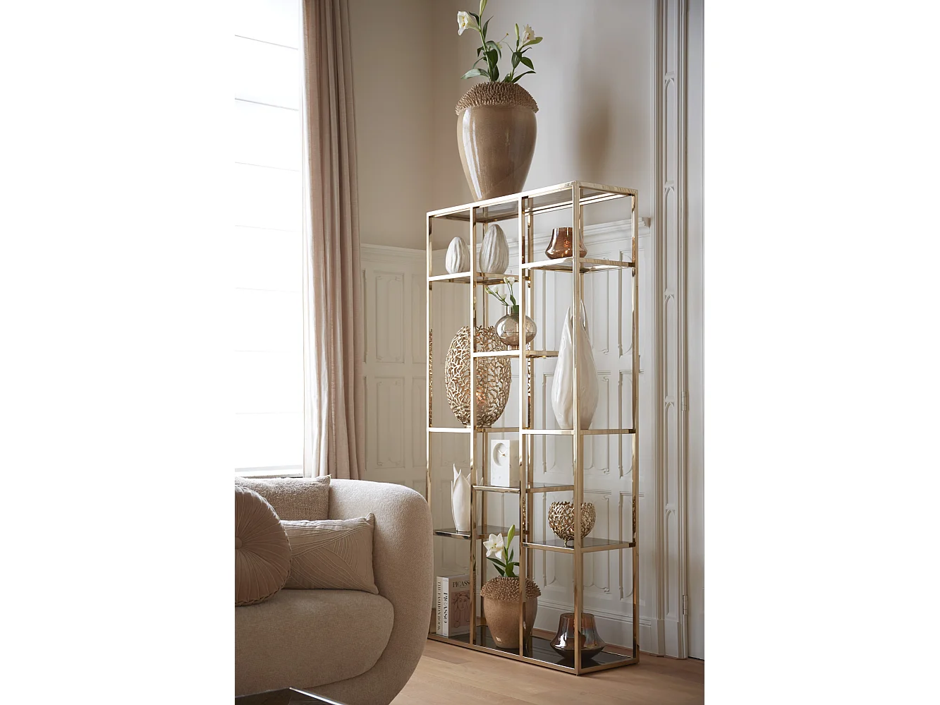 Lanterne FAMARO - Ø33x51cm - Or