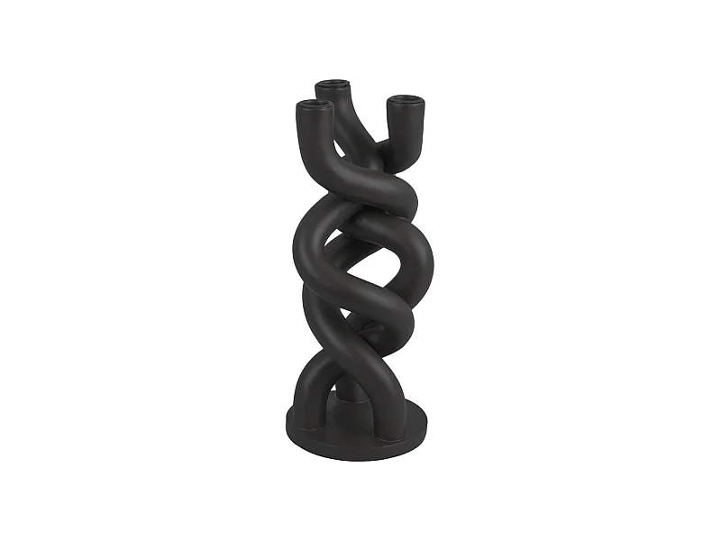 Kandelaar Twisted - Zwart