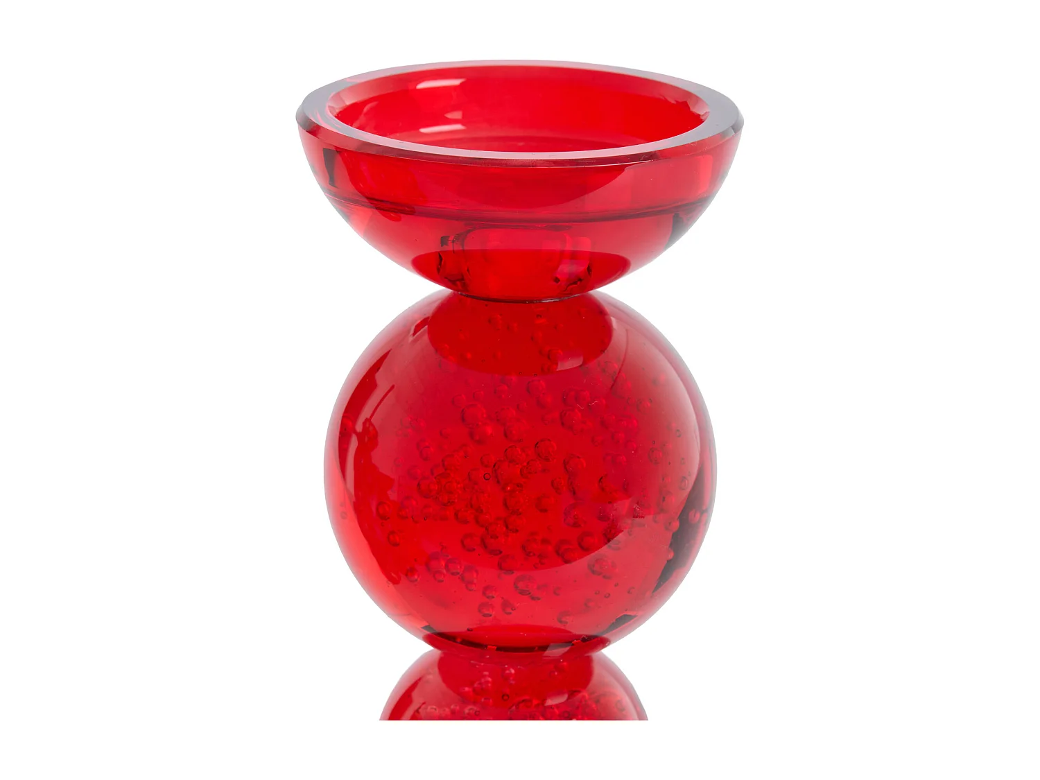 Bougeoir ITINGA - Ø9,5x34cm - Rouge