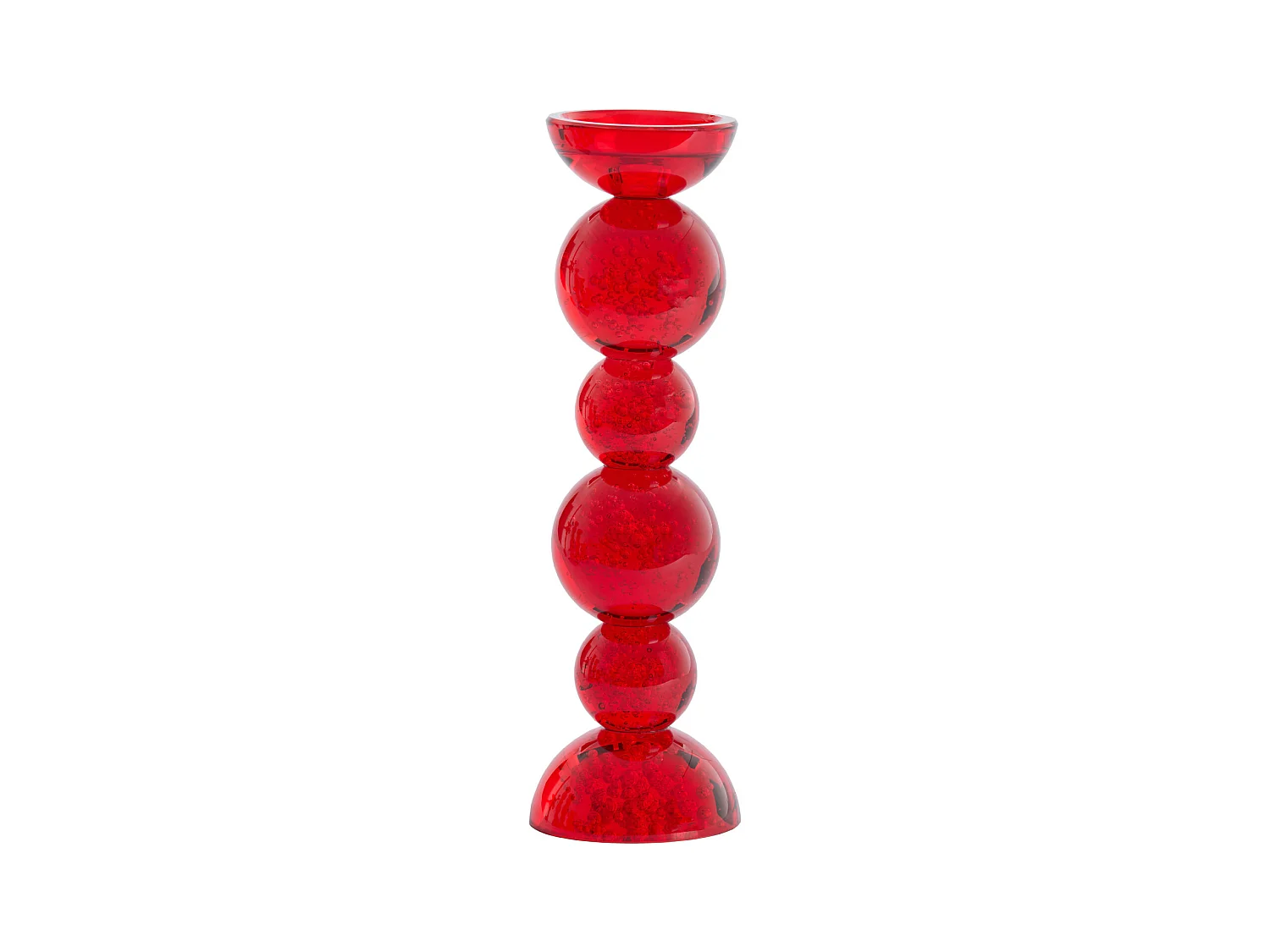 Kerzenständer ITINGA - Ø9,5x34cm - Rot