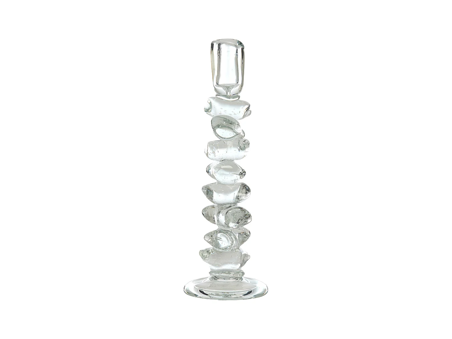 Bougeoir ESTIVA - Ø11x34cm - Transparent