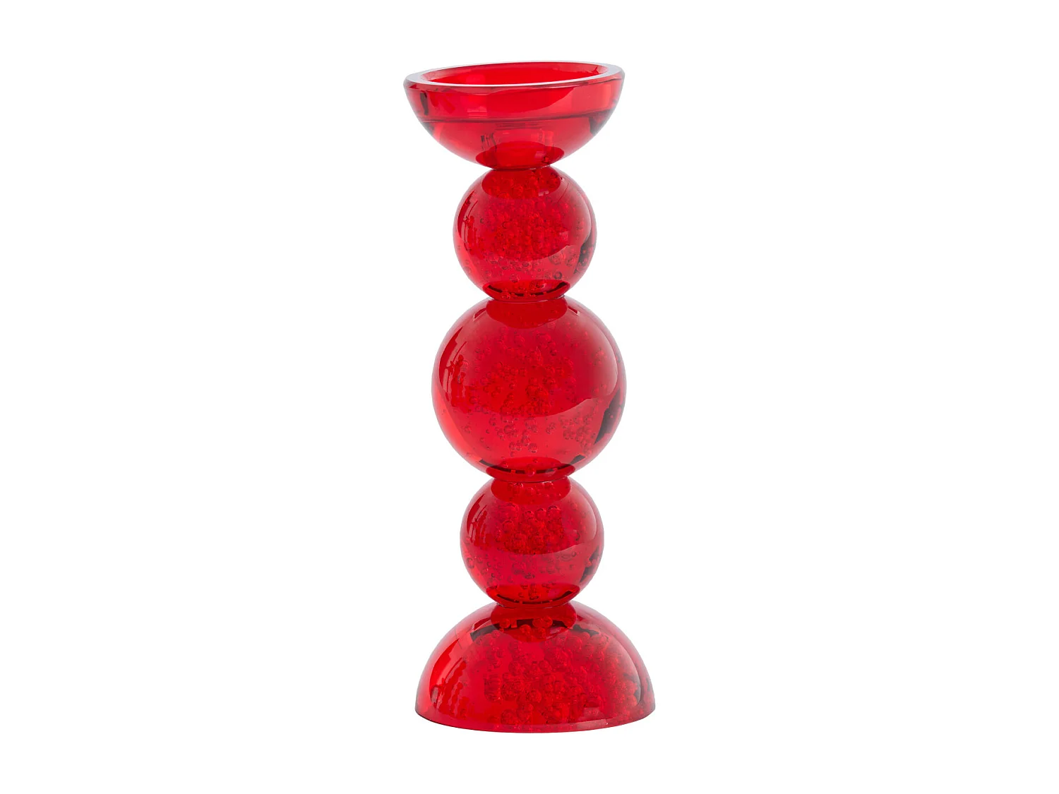 Candelabro ITINGA - Ø10x26,5cm - Rojo
