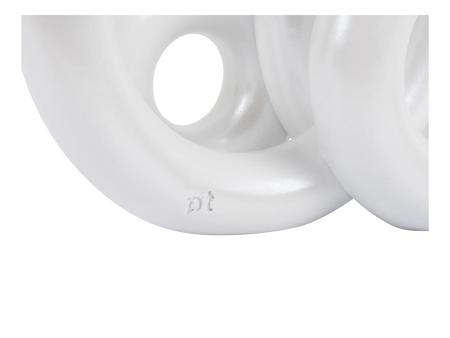 Grands anneaux pour chandeliers - Blanc métallisé