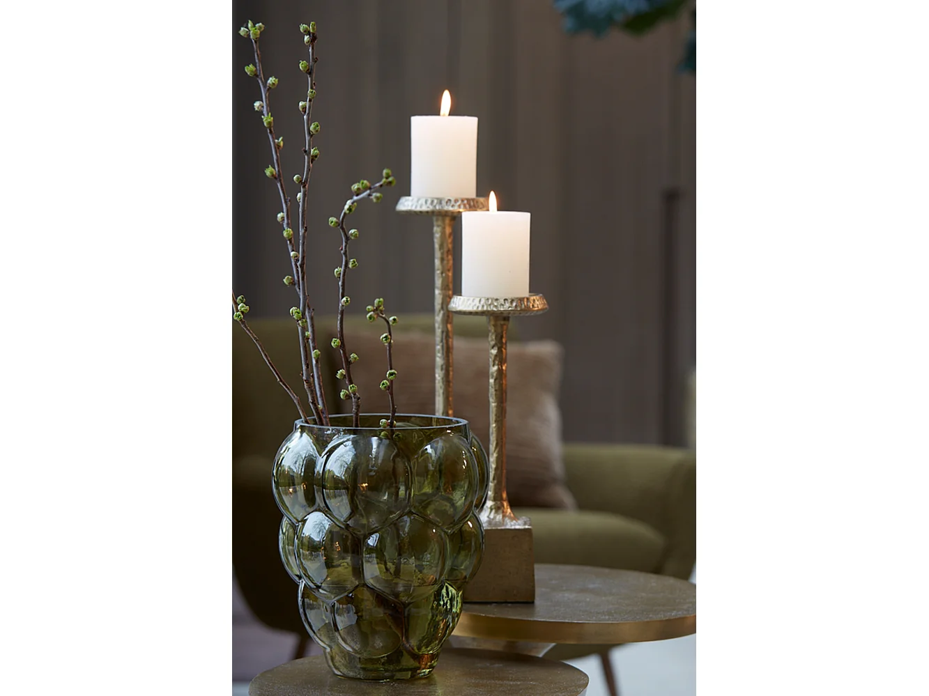 Bougeoir DAWUD - Ø8x55cm - Bronze