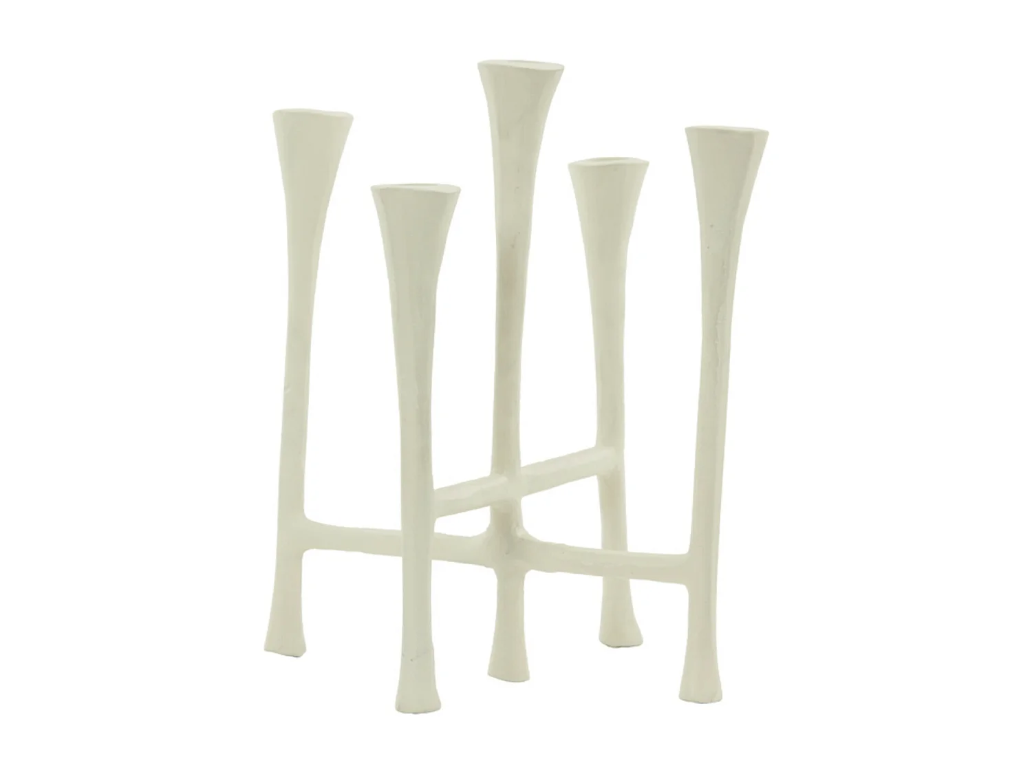 Bougeoir OLIVIER - 26x23x45cm - Blanc