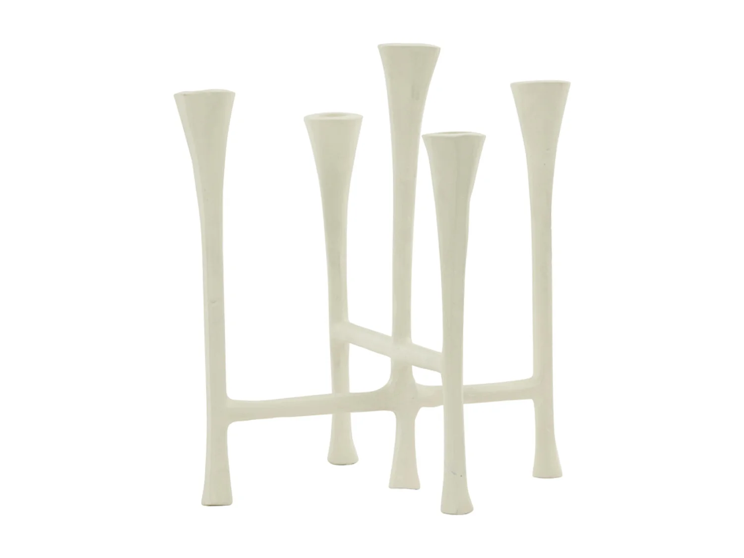 Bougeoir OLIVIER - 26x23x45cm - Blanc