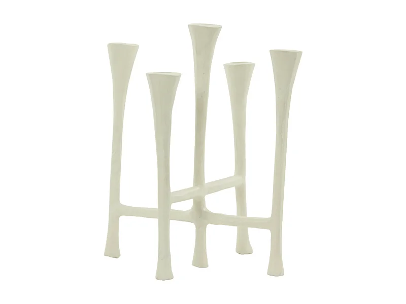 Bougeoir OLIVIER - 26x23x45cm - Blanc