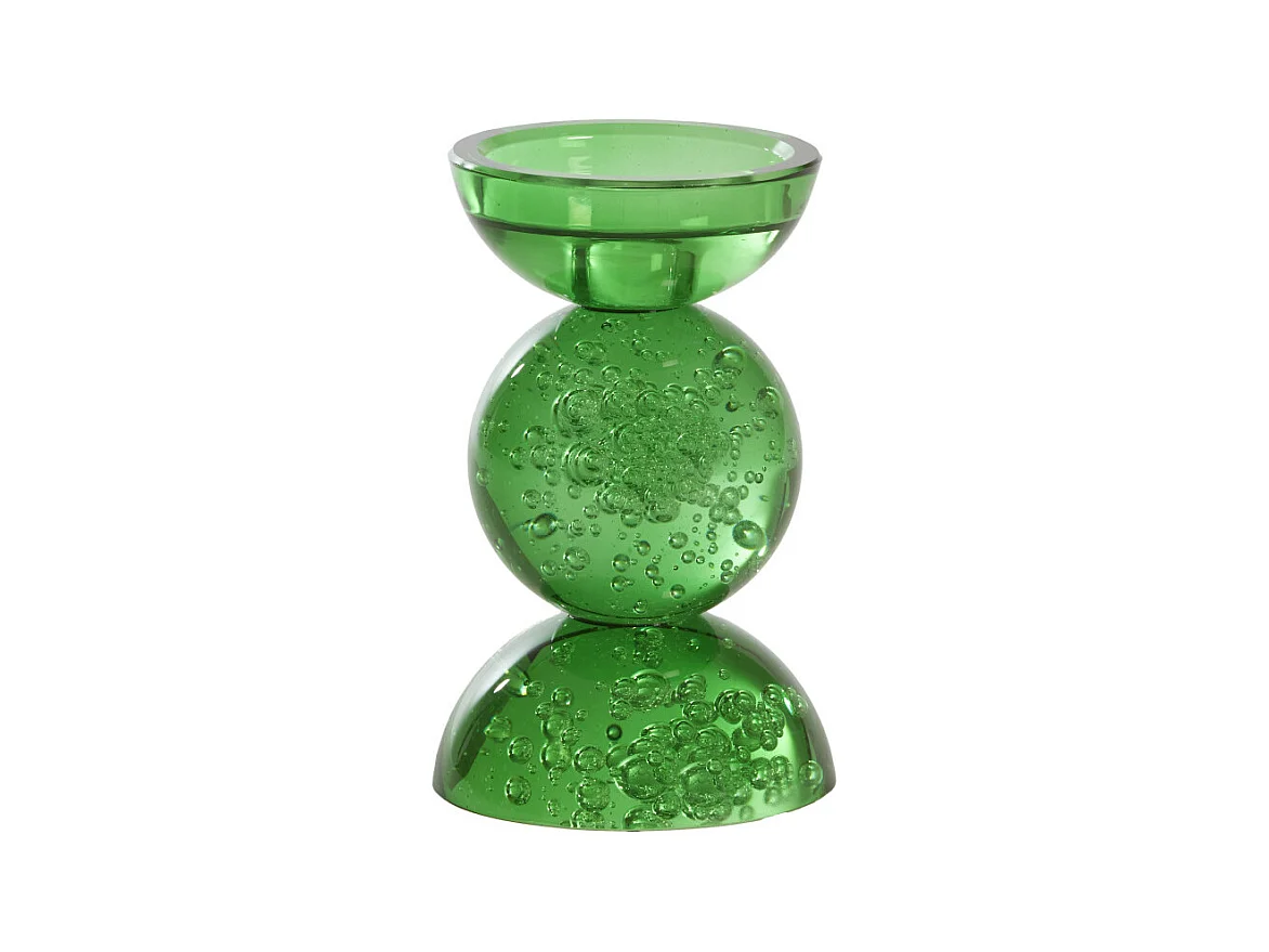 Bougeoir ITINGA - Ø9,5x15,5cm - Vert