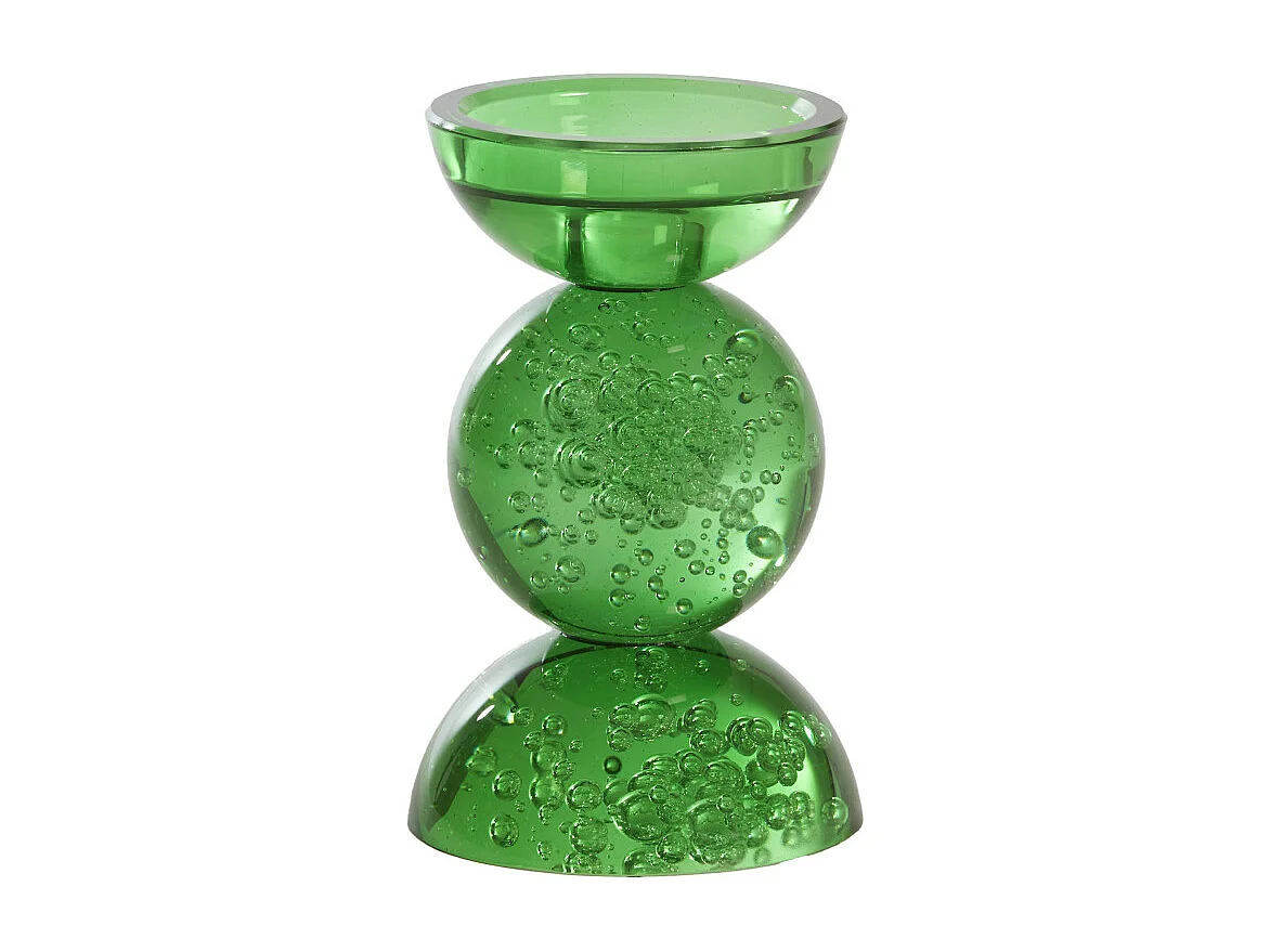 Bougeoir ITINGA - Ø9,5x15,5cm - Vert