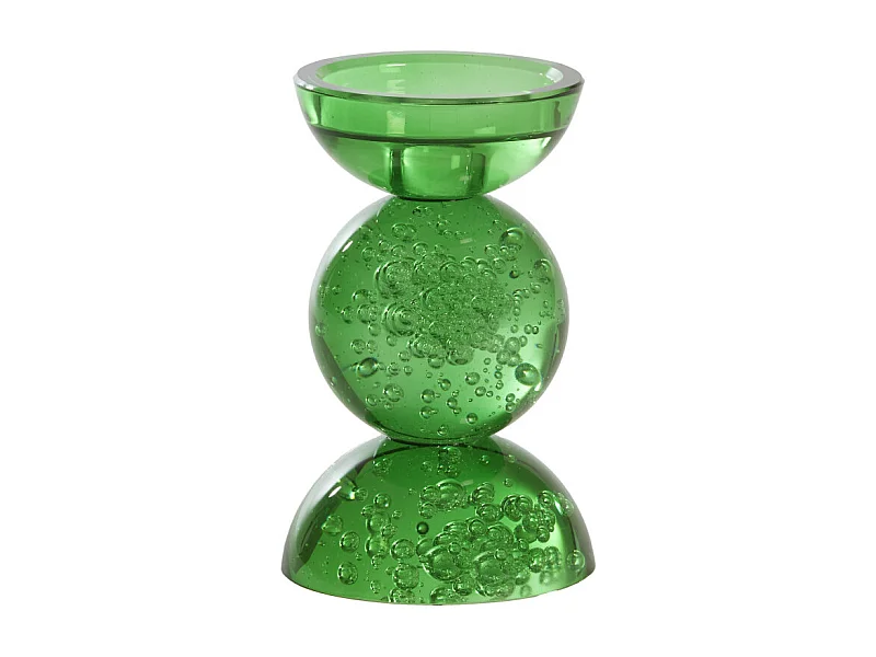 Bougeoir ITINGA - Ø9,5x15,5cm - Vert