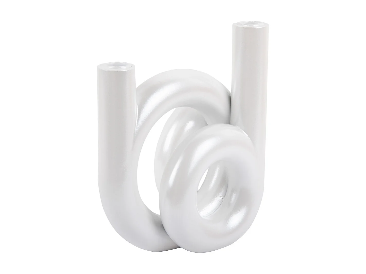 Anneaux pour chandeliers moyens - Blanc métallisé