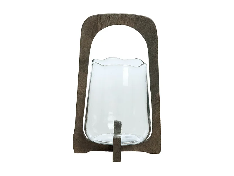 Windlicht ANOSY - Ø21.5x35cm - Bruin