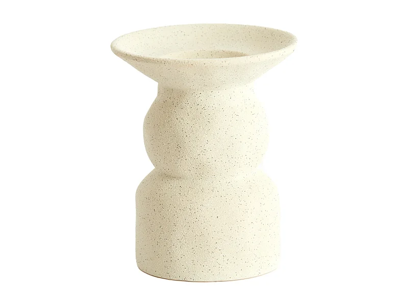 Bougeoir ATRANI - Ø12,5x15cm - Blanc