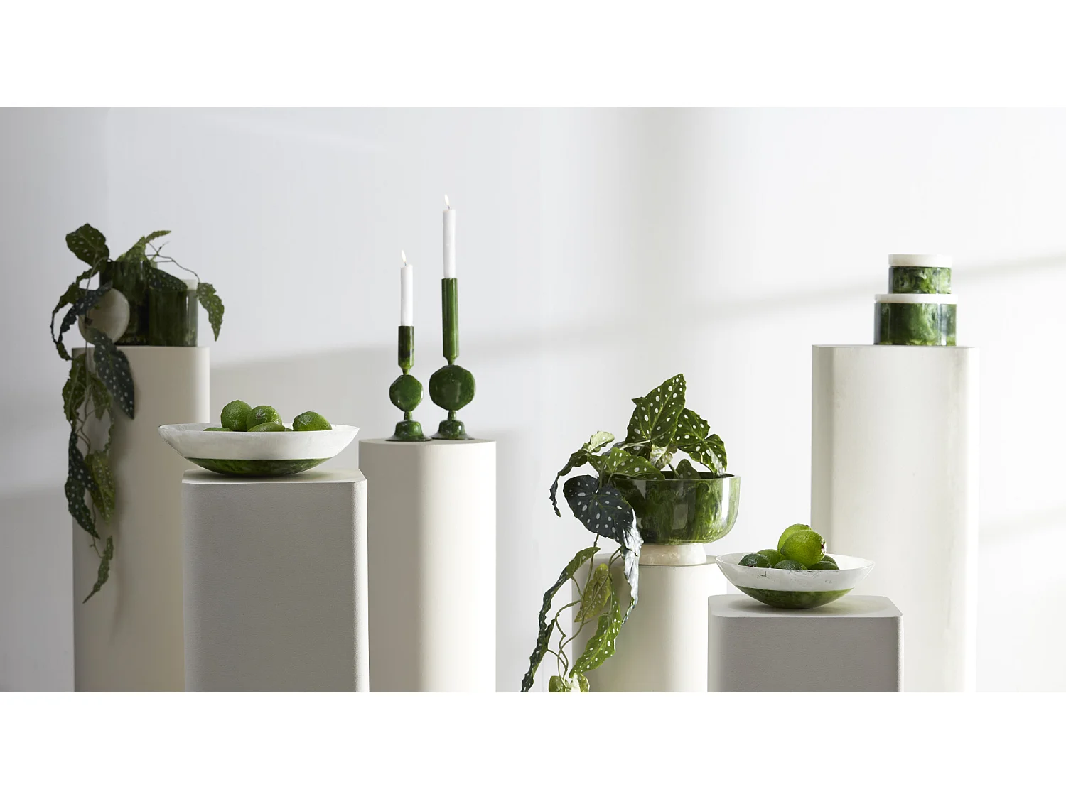 Bougeoir KUMOPA - Ø10x25cm - Vert