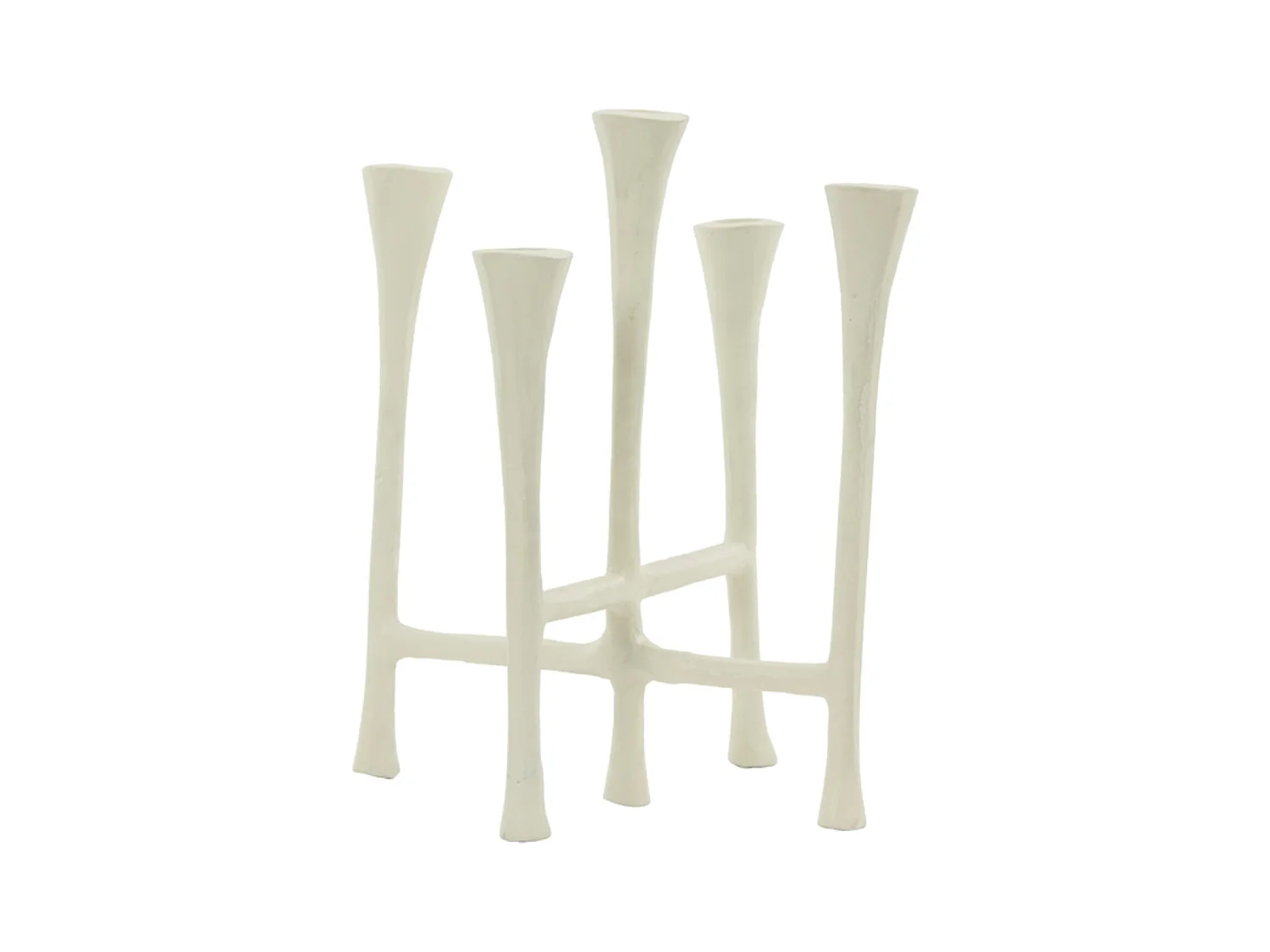 Kerzenständer OLIVIER - 25,5x21,5x28cm - Weiß