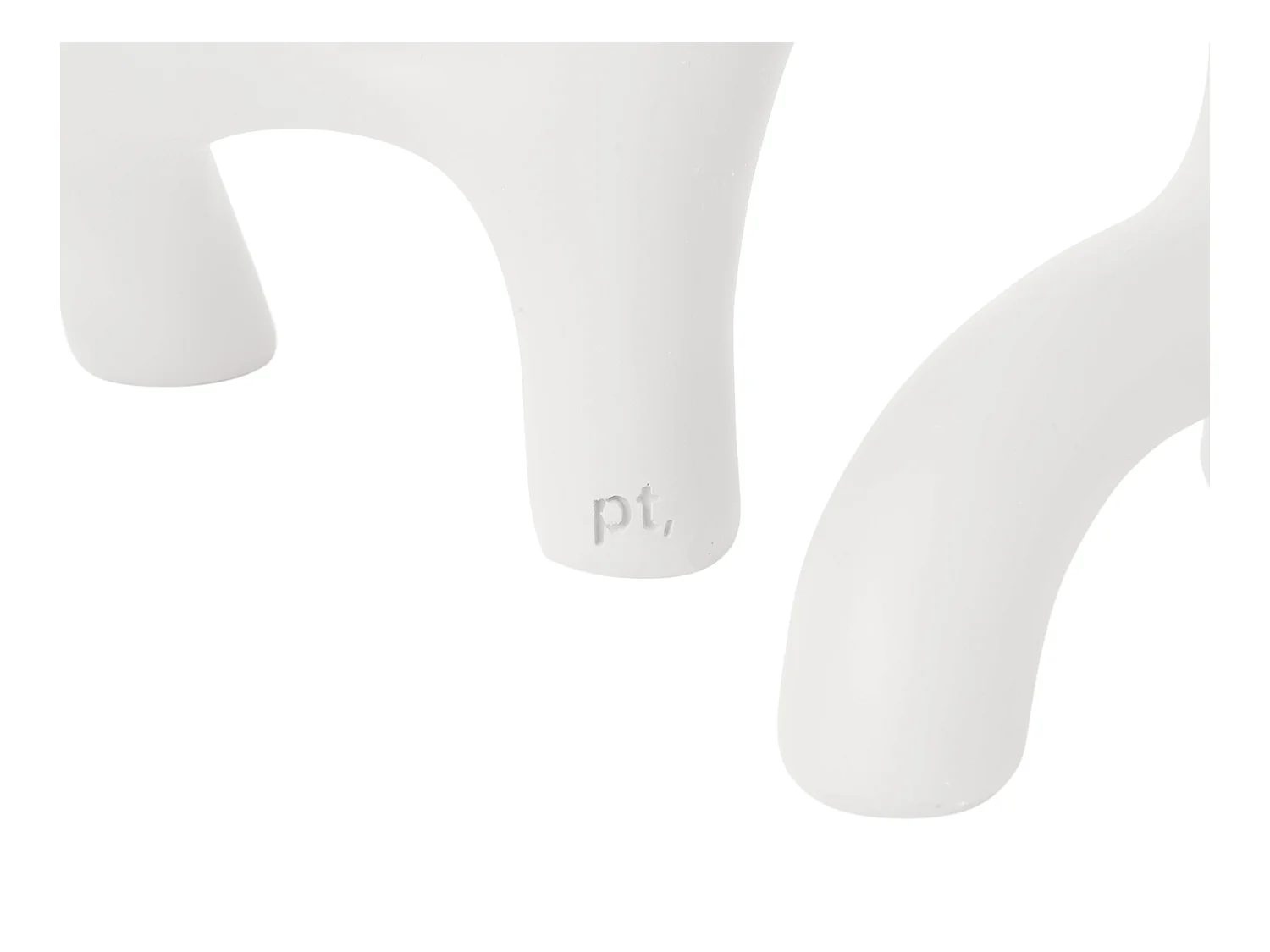 Grand bougeoir tourbillons - Blanc