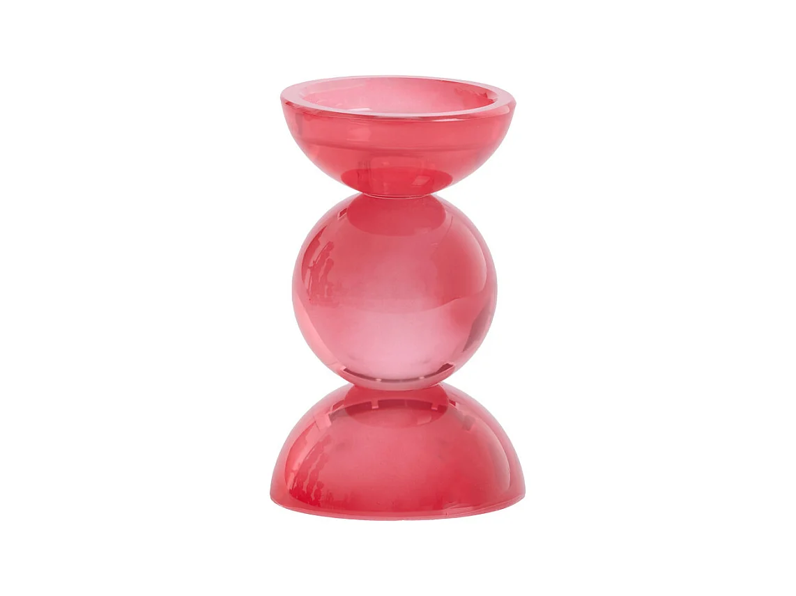 Bougeoir ITINGA - Ø9,5x15,5cm - Rouge