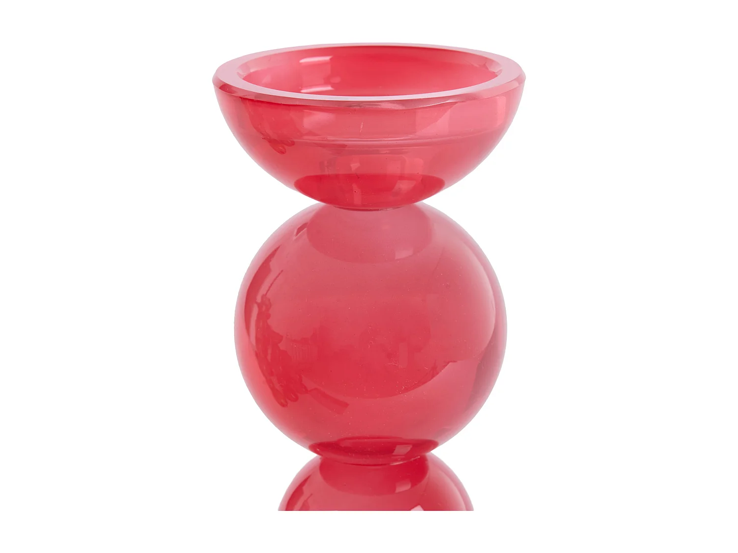 Bougeoir ITINGA - Ø9,5x15,5cm - Rouge